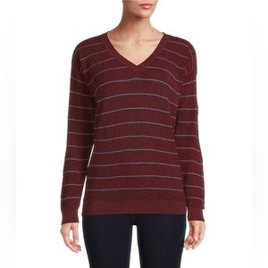 PrAna Women’s Milani V Neck Wool Blend Pull Over Sweater